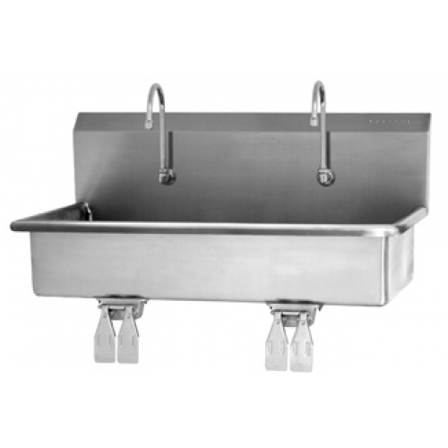 2 Person Wall Mount Sink with Double Knee Valve